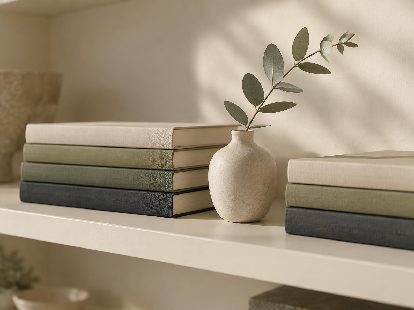 Digital marketing books and workspace greenery